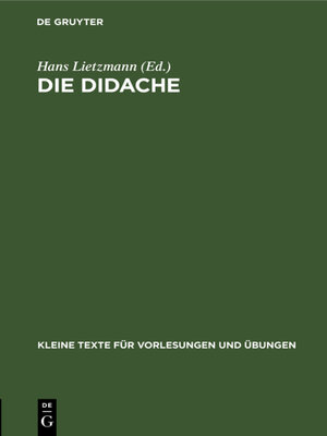 cover image of Die Didache